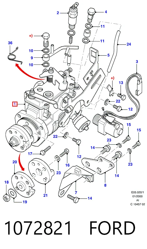 Bomba de combustível de pressão alta Ford Mondeo II sedan (BFP) (1996 - 2000) II