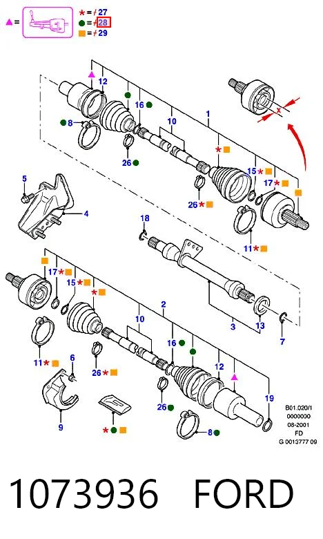  Mondeo I hatchback (1993-1996) original desde 13,95 €