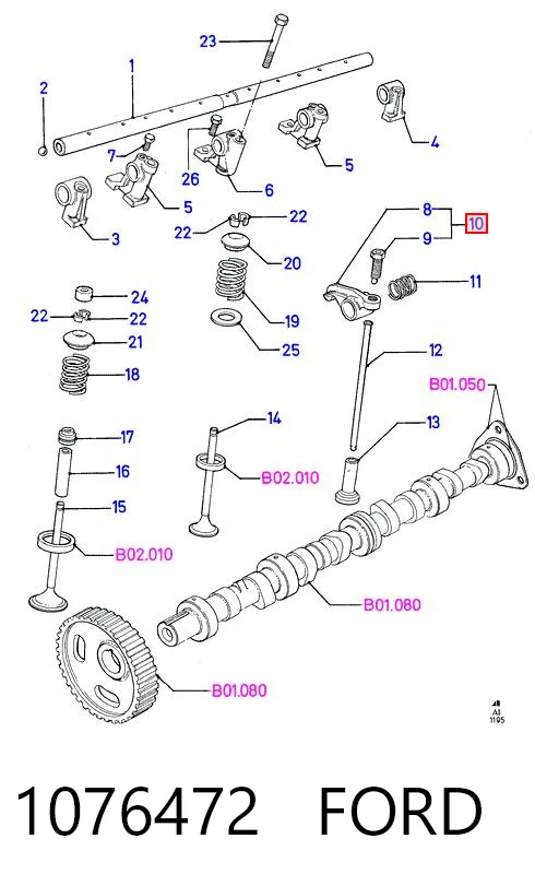Balanceiro de válvula (balanceiro de válvulas) Ford Transit  E ao melhor preço