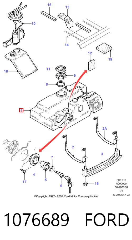 Tanque de combustível para Ford Transit E