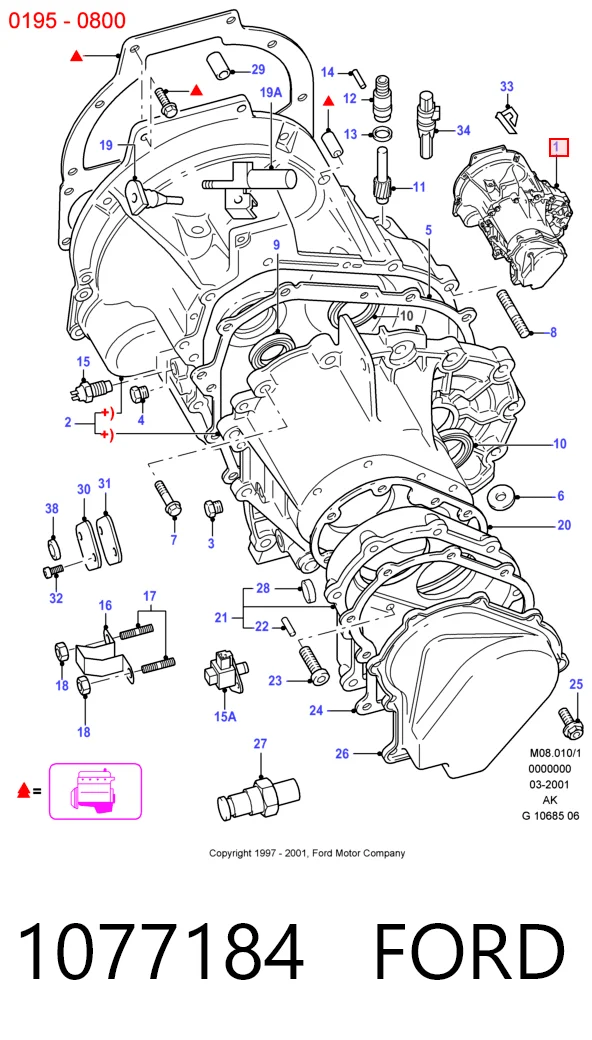 Caixa de Mudança montada (caixa mecânica de velocidades) para Ford Escort VII GAL, AAL, ABL