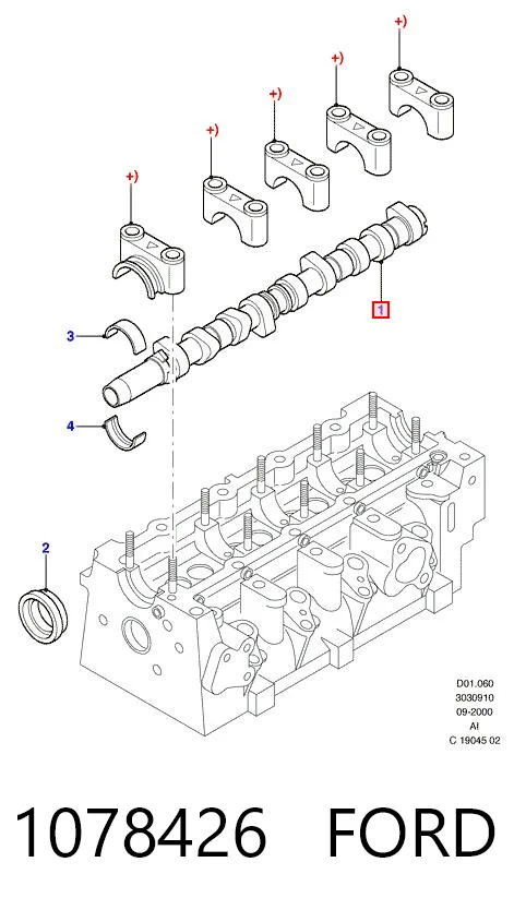 Árvore distribuidora de motor Ford Connect  TC7