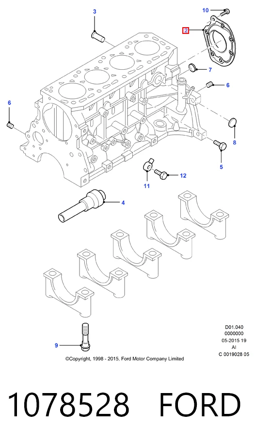  Vedação traseira de cambota de motor Ford Escort IV hatchback (GAF, AWF, ABFT) (1985 - 1990) IV