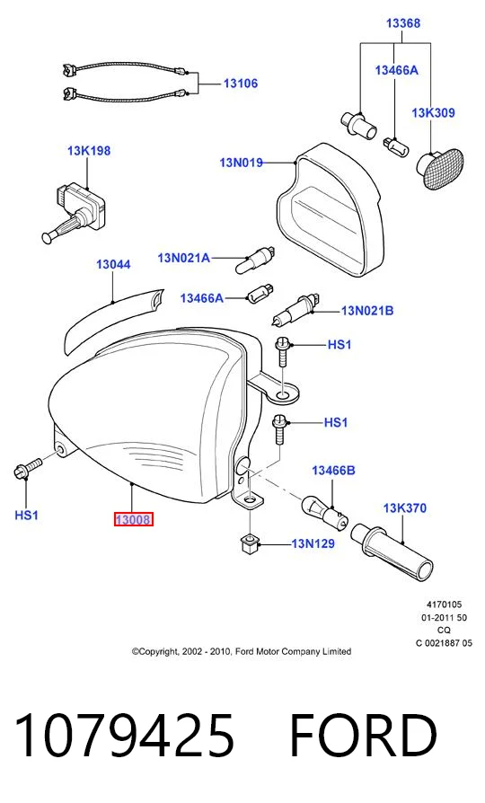 Luz esquerda para Ford Ka  RBT