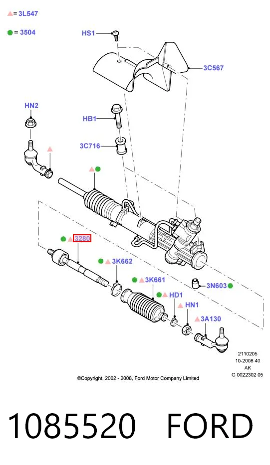 Tração de direção Ford Focus II DA, HCP, DP ao melhor preço