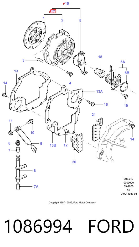  Kit de embraiagem (3 peças) Ford Mondeo I hatchback (GBP) (1993 - 1996) I