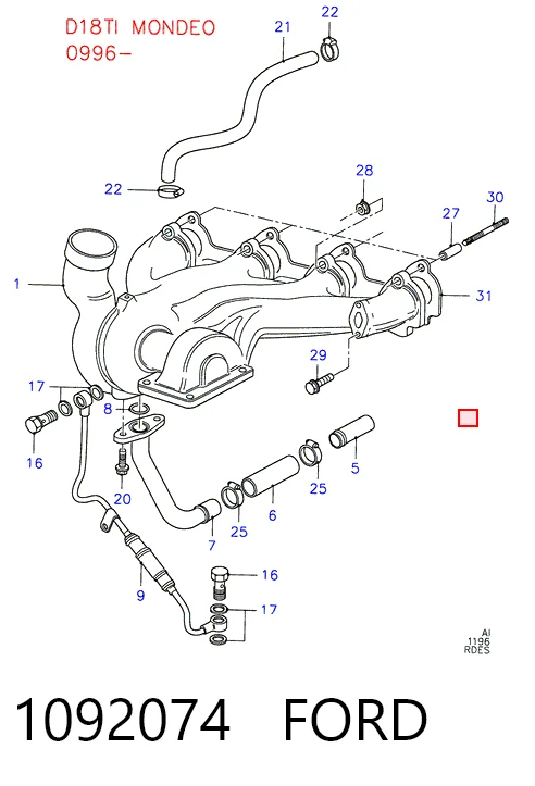 Compre Vedante de tubo coletor de escape Ford Fiesta 