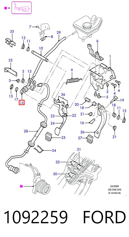 Compre Cilindro mestre de embraiagem Ford Mondeo 2