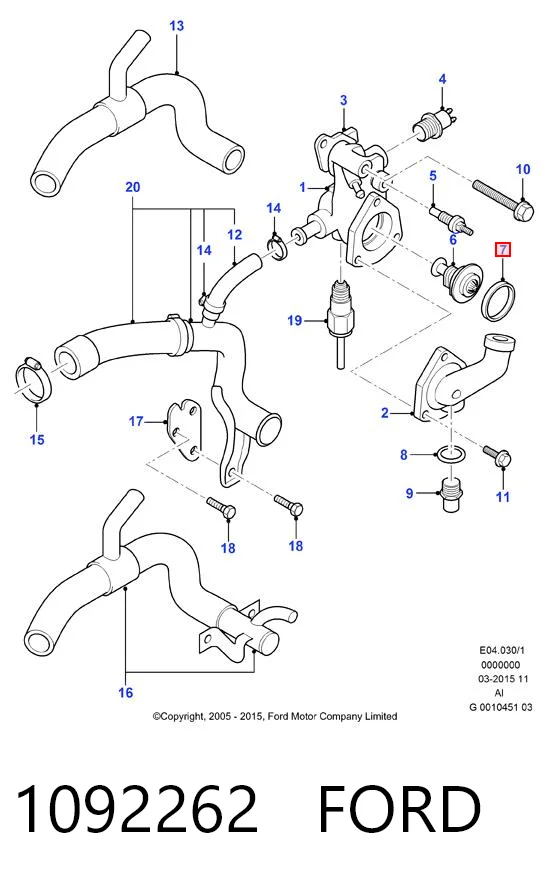 Vedante de termostato Ford Mondeo I GBP ao melhor preço