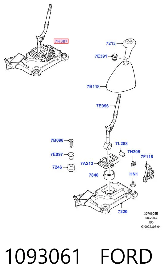 Mecanismo de mudança (ligação) para Ford Focus DFW