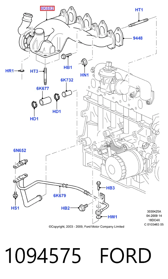 Turbina para Ford Focus DFW