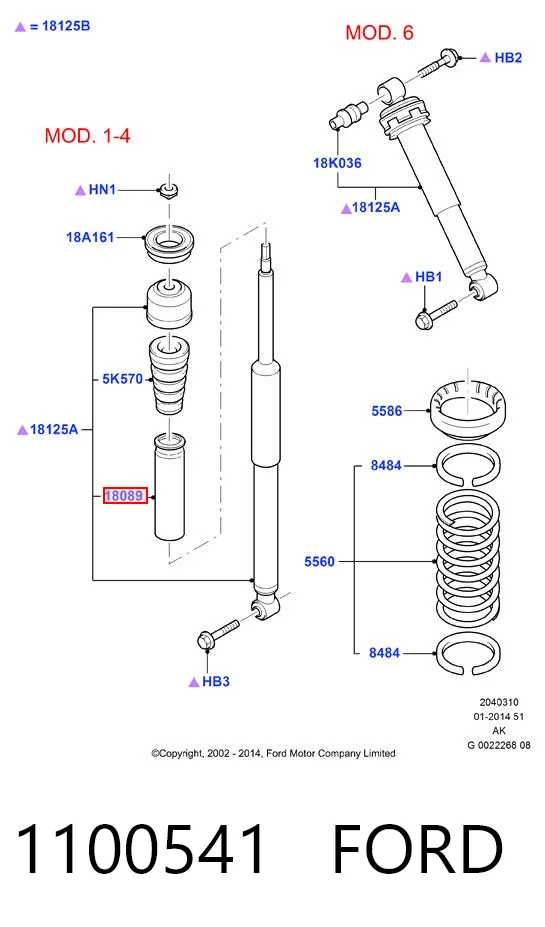 Pára-choque (grade de proteção) de amortecedor traseiro + bota de proteção Ford Focus I DFW ao melhor preço