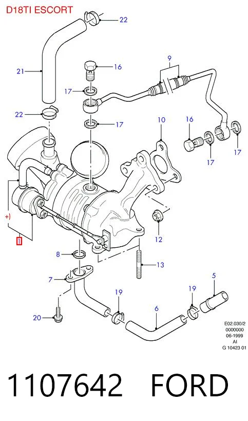 Turbina Ford Mondeo preço, a partir de 71,51 USD