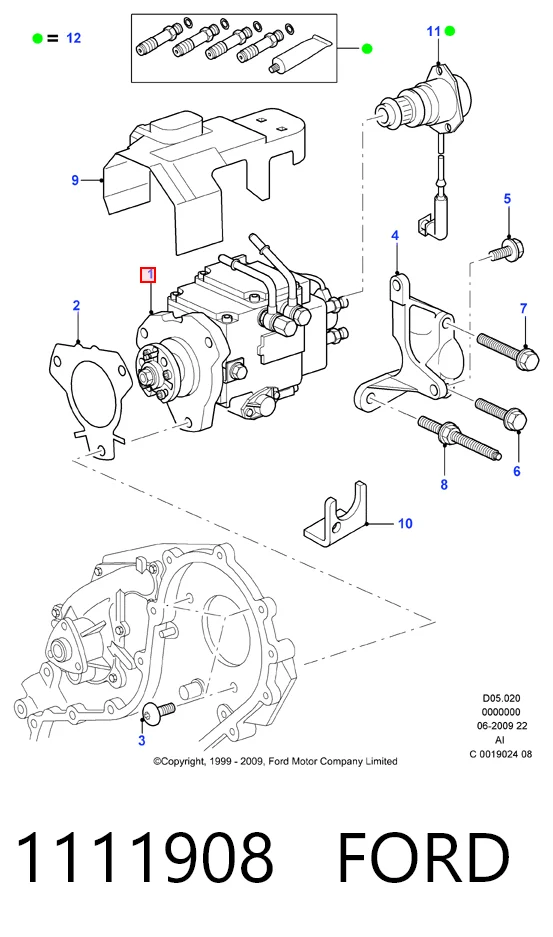 Bomba de combustível de pressão alta para Ford Fiesta Mk4 JAS, JBS