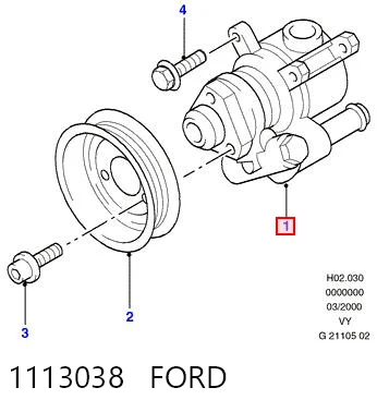 1113038 Ford Bomba da Direção hidrâulica assistida