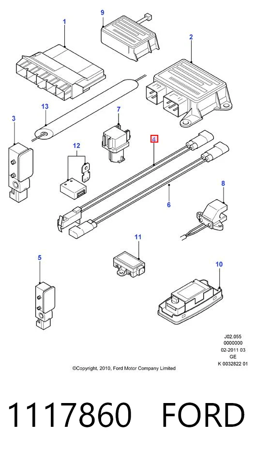 1117860 Ford Sensor de temperatura do meio ambiente