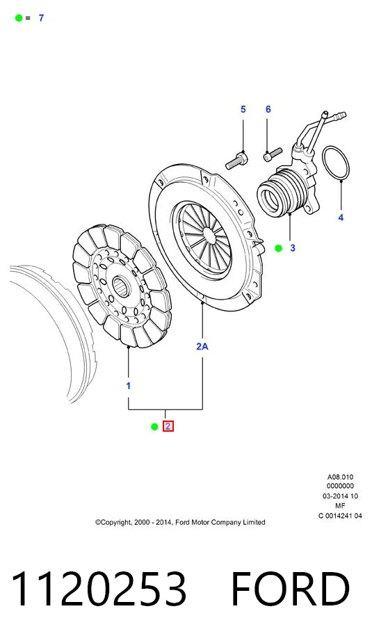 1120253 Ford Kit de embraiagem (3 peças)