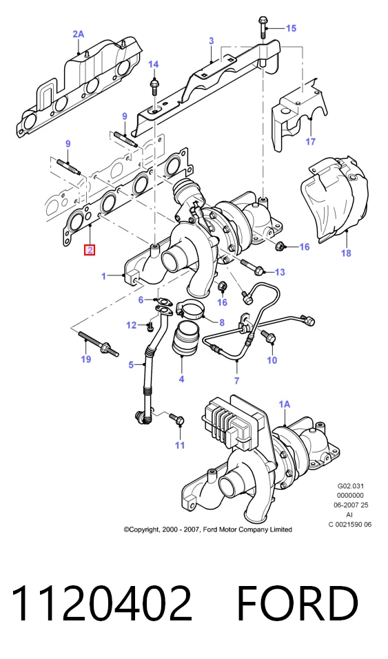 Vedante de tubo coletor de escape para Ford Transit V V184/5