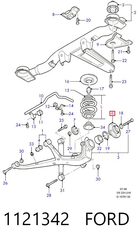 Cubo dianteiro para Ford Galaxy WGR