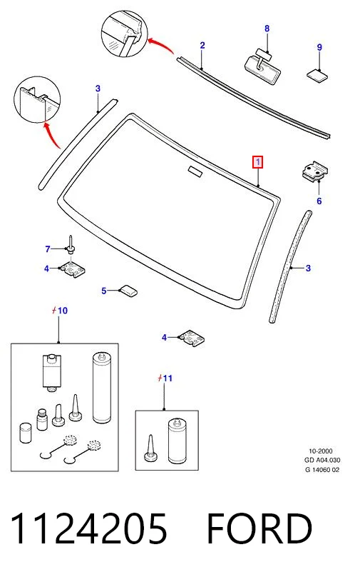 Pára-brisas para Ford Mondeo BFP