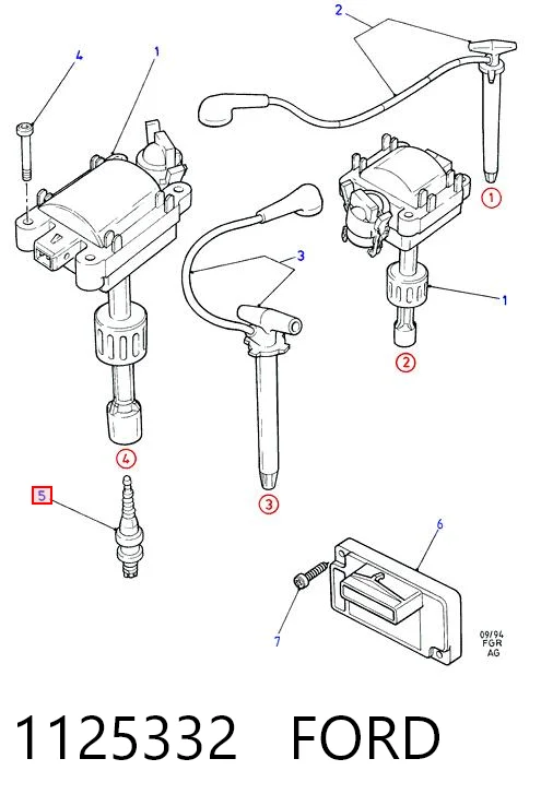 Vela de ignição para Ford Transit V184/5