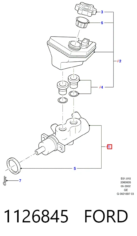 Cilindro mestre do freio M24043 Brembo