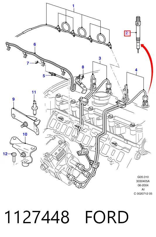 Injetor de injeção de combustível para Ford Transit V V184/5