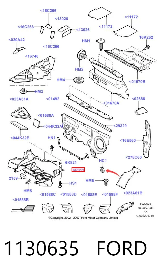 Proteção de motor, de panela (da seção de motor) para Ford Focus DFW