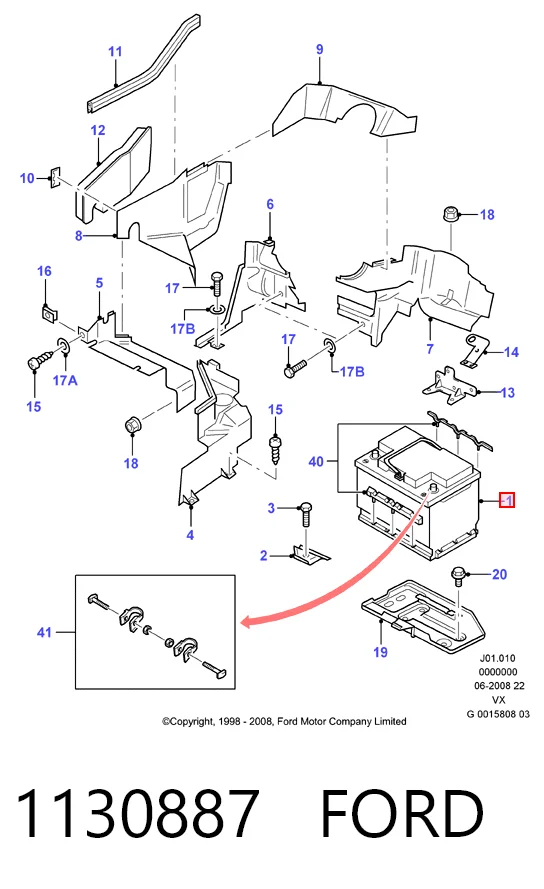 Bateria recarregável (PILHA) 30658161 Volvo