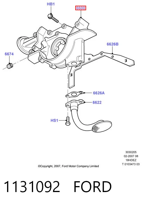 Bomba de óleo para Ford Connect TOURNEO PU2