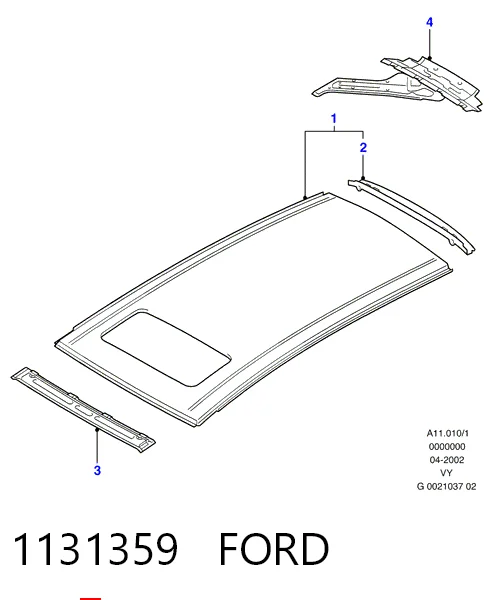 Revestimento do teto para Ford Galaxy WGR