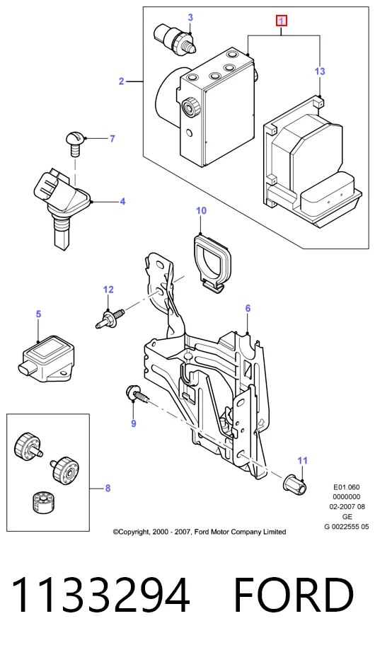  Unidade hidráulico de controlo ABS Ford Mondeo III sedan (B4Y) (2000 - 2007) III