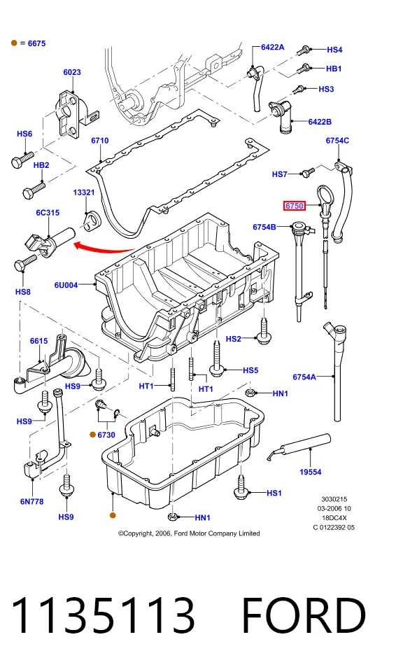 30123005 BSG Sonda (indicador) do nível de óleo no motor