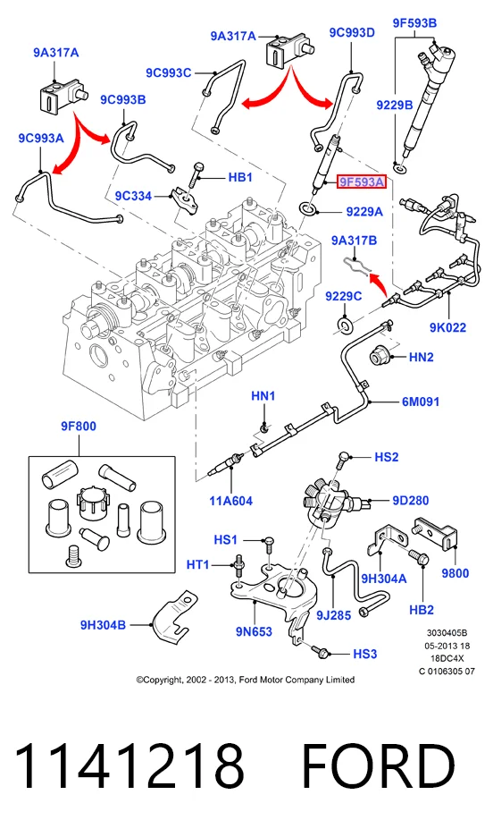  Injetor de injeção de combustível Ford Focus I sedan (DFW) (1999 - 2005) I