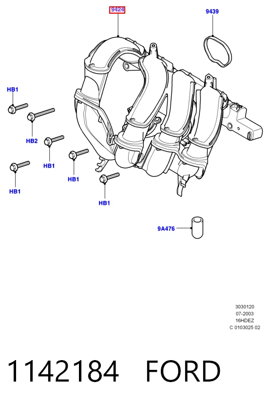 Compre Tubo coletor de admissão Ford Fiesta 