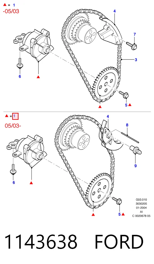 Bomba de óleo para Jaguar X-type  CF1