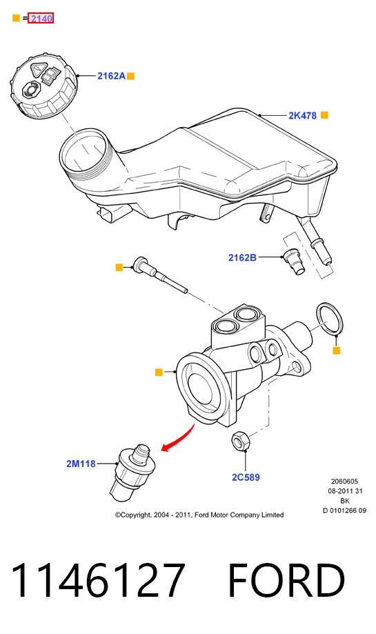 Cilindro mestre do freio para Ford Fiesta COURIER J5S, J3S