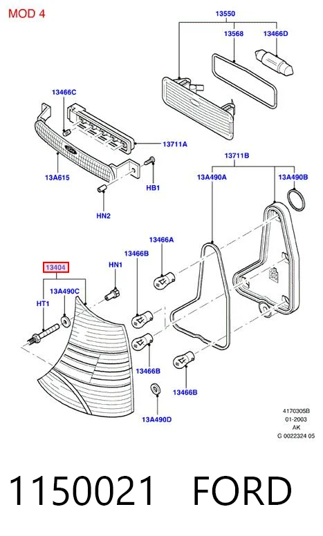 Lanterna traseira direita Ford Focus preço, a partir de 35,98 USD