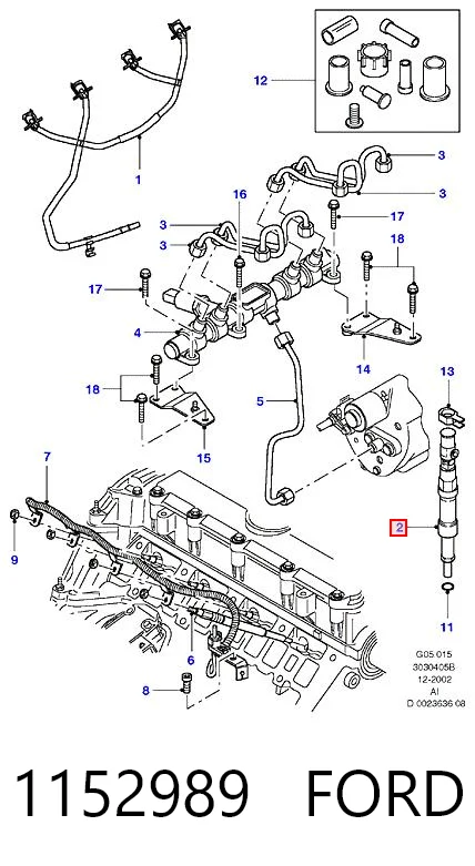 1152989 Ford Injetor de injeção de combustível