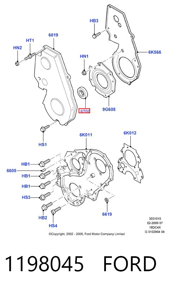 Vedação dianteira de cambota de motor Glaser P7725301 preço, a partir de 15,86 USD