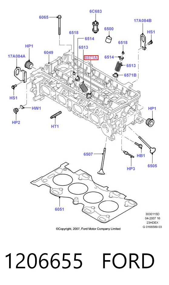 Vedação de válvula (de óleo) de escape 55263053 Fiat/Alfa/Lancia