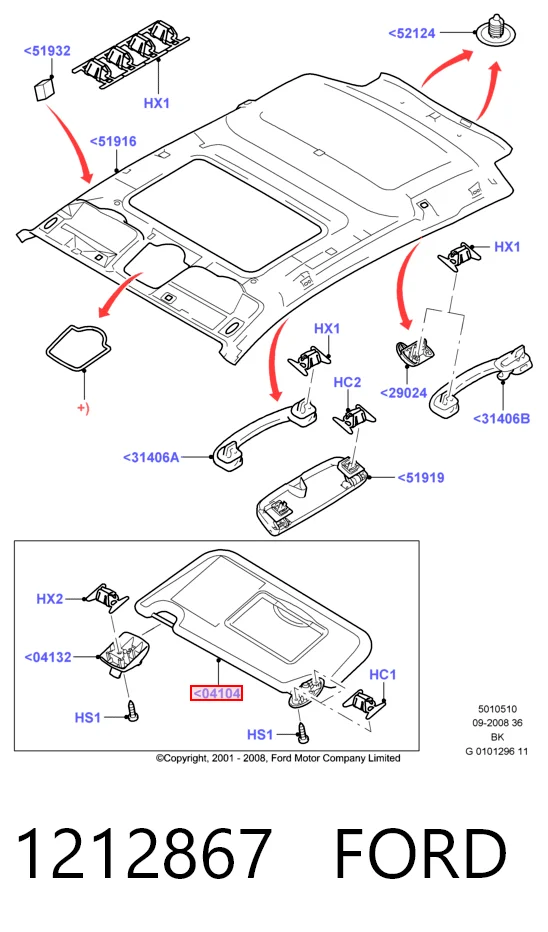 Pala contra o sol para Ford Fusion  JU