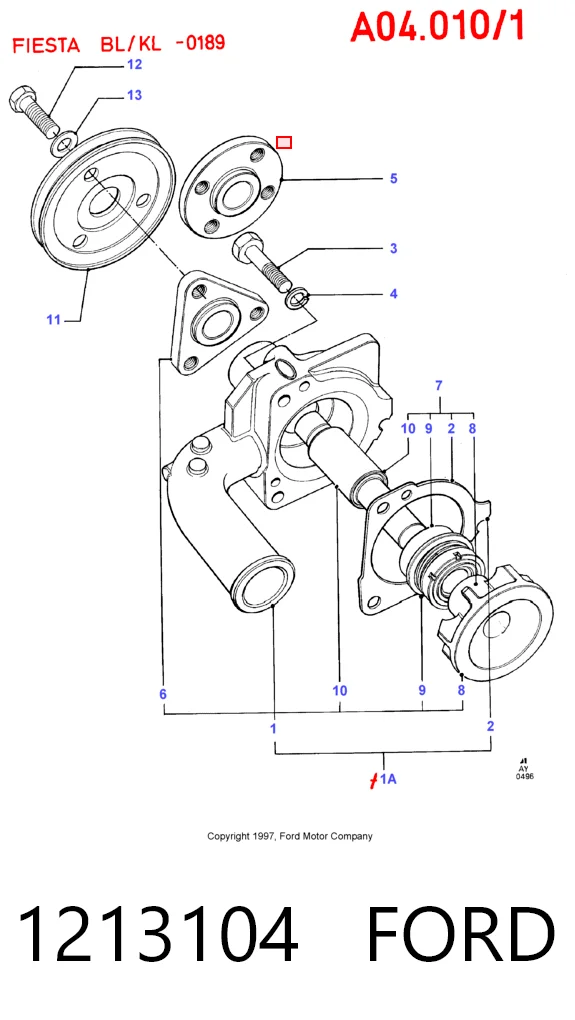 Compre Bomba de água (bomba) de esfriamento Ford Escort 3