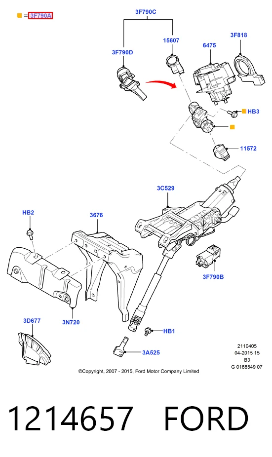 Fecho de ignição para Ford Mondeo IV CA2