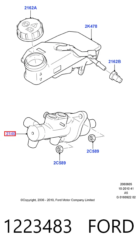 Cilindro mestre do freio para Ford C-Max  DM2