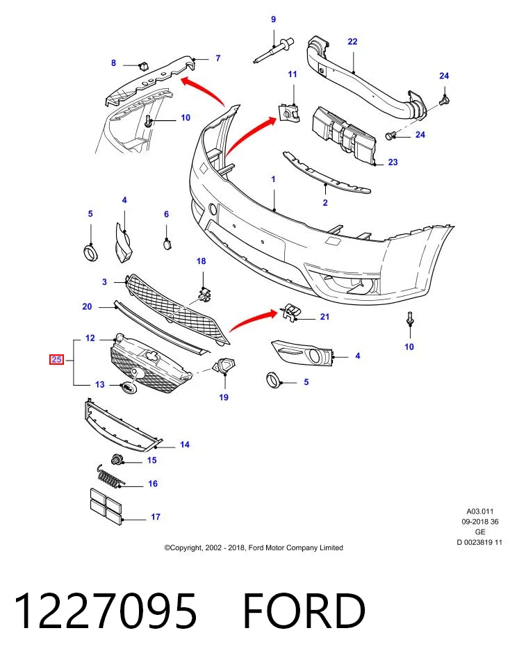 para Ford Mondeo III (B4Y)