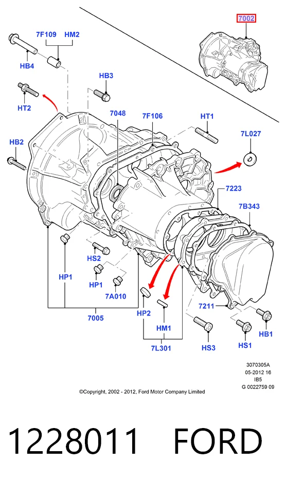 Caixa de Mudança montada (caixa mecânica de velocidades) para Ford Fiesta Mk5 JH, JD