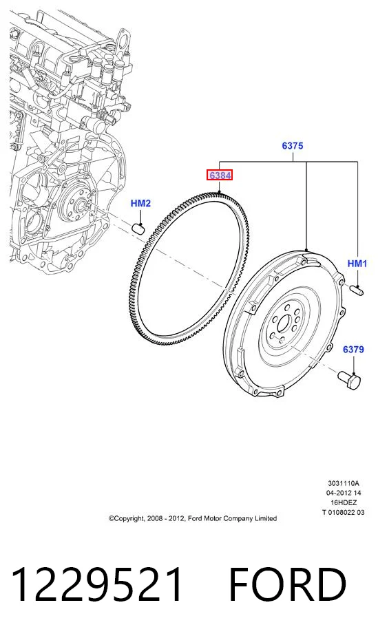 Coroa de volante para Ford Fiesta Mk4 JAS, JBS