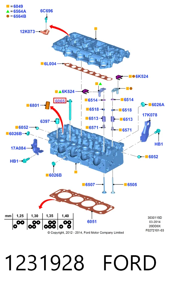 Parafuso de cabeça de motor (CBC) Ford Focus preço, a partir de 8,16 USD