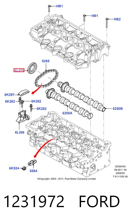 P7714201 Glaser Vedação da árvore distribuidora de motor